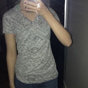 Tribal print V-neck shirt